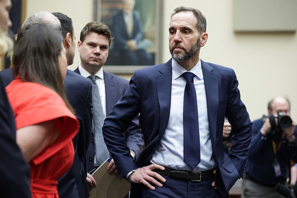Special Counsel Jack Smith arrives to testify during a hearing before the House Judiciary Committee on January 22, 2026 at Washington, DC.