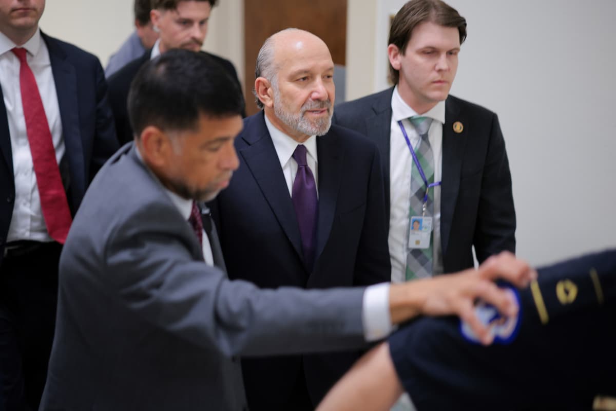 Commerce Secretary Howard Lutnick arrives for a closed transcribed interview with the House Oversight Committee in the Rayburn House Office Building on May 6, 2026 in Washington, D.C. 