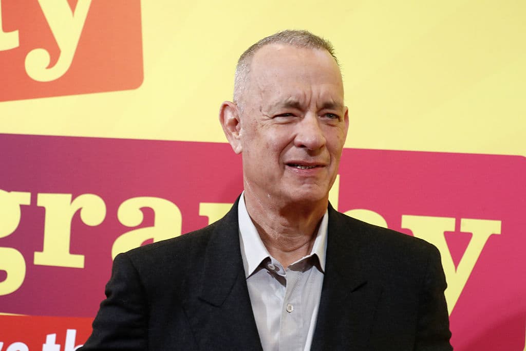 Tom Hanks at the opening night of 'Celebrity Autobiography.'