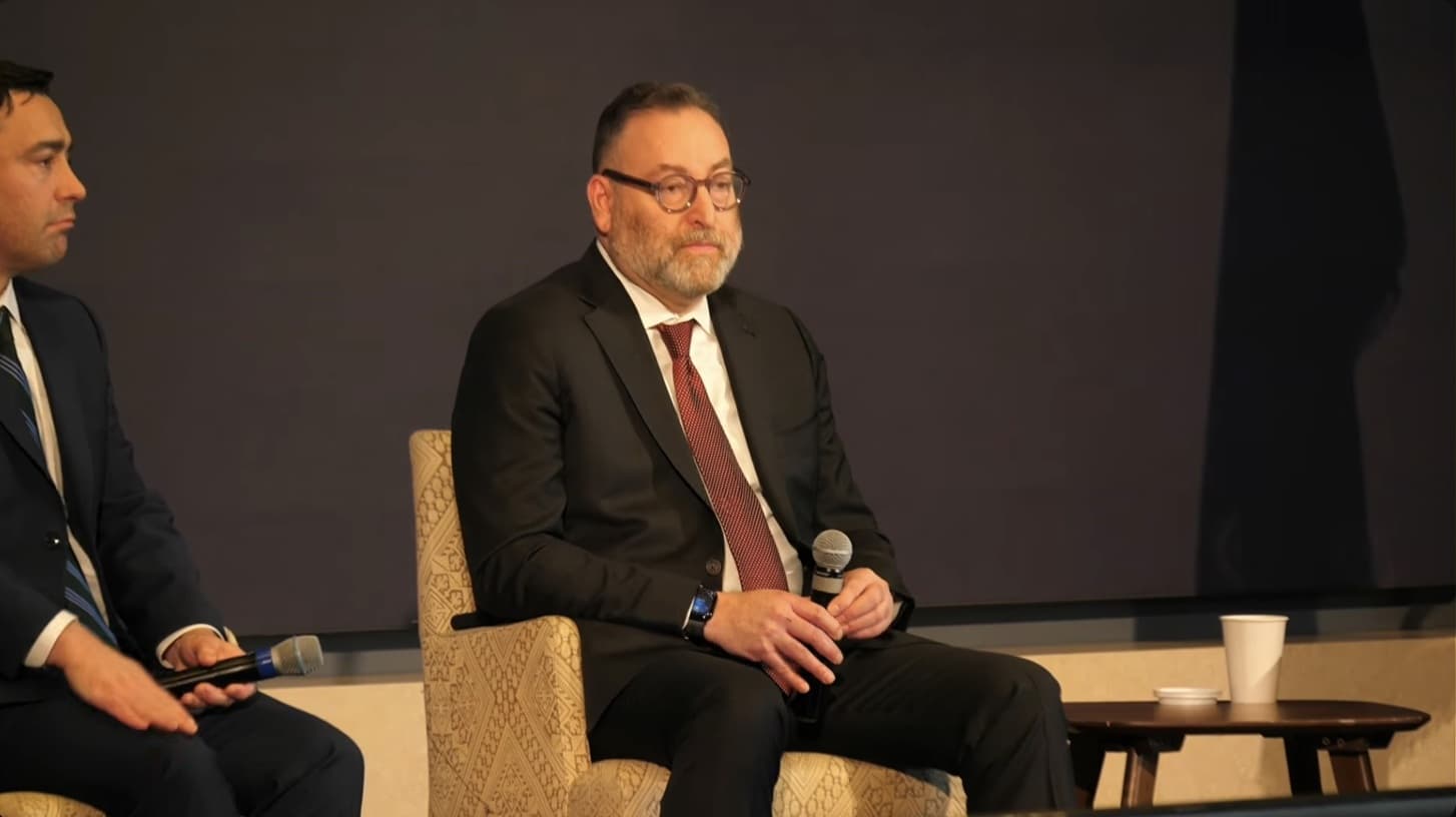 Brandeis Center Chairman and CEO Kenneth Marcus participates in a panel discussion at a symposium on antisemitism” at the Museum of the Bible at Washington, D.C., March 10, 2026.