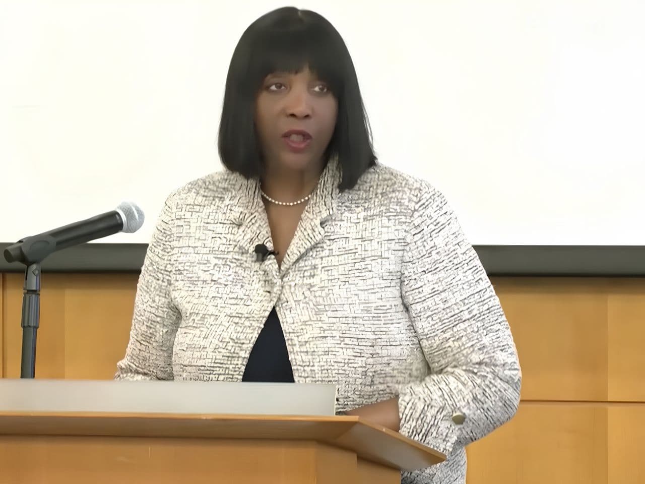 Federal Reserve Governor Lisa Cook speaks at Stanford University on May 27, 2026.