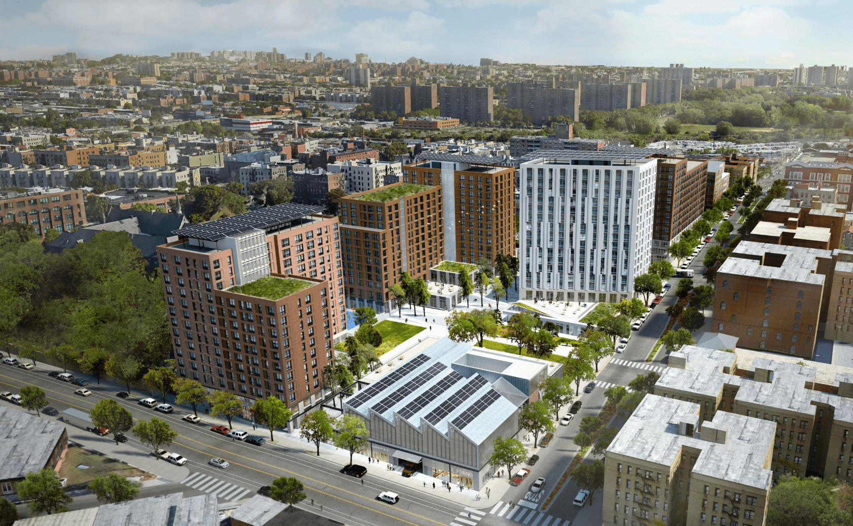 Rendering of The Peninsula, where Mayor Mamdani intends to open his first city-owned grocery.
