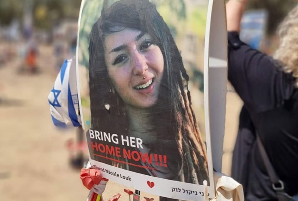A picture of a hostage included in the report on systematic rape, sexual abuse, and other crimes committed by Hamas during and after the October 7, 2023, terror attacks.