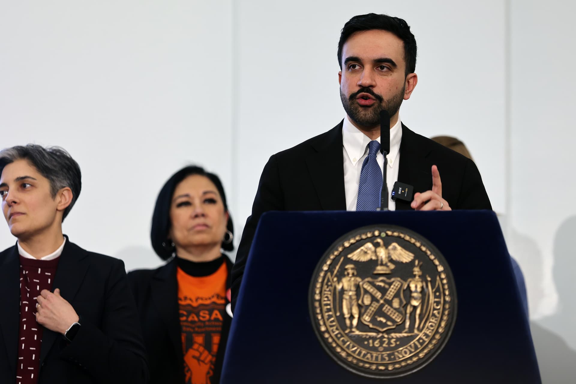 Mayor Zohran Mamdani speaks at a 'Rental Ripoff' hearing at Fordham University, the Bronx, March 11, 2026