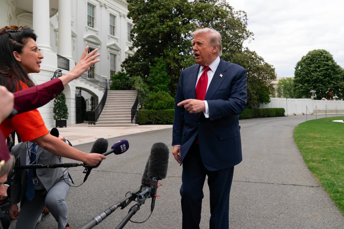 President Trump on the South Lawn of the White House, May 8, 2026. 