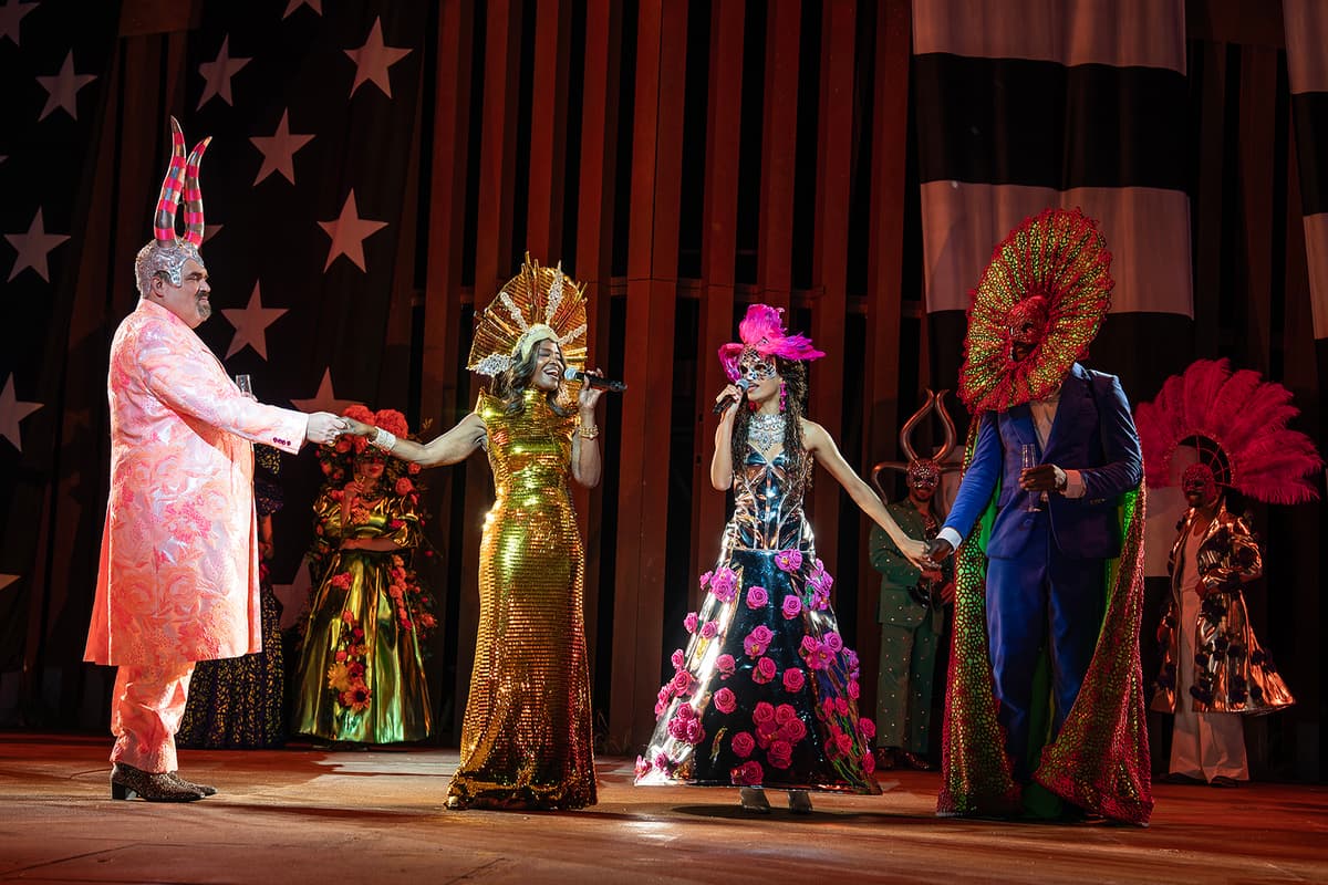 Glenn Fleshler, LaChanze, Ra’ Mya Latiah Aikens, and Martin K. Lewis in 'Romeo & Juliet.'