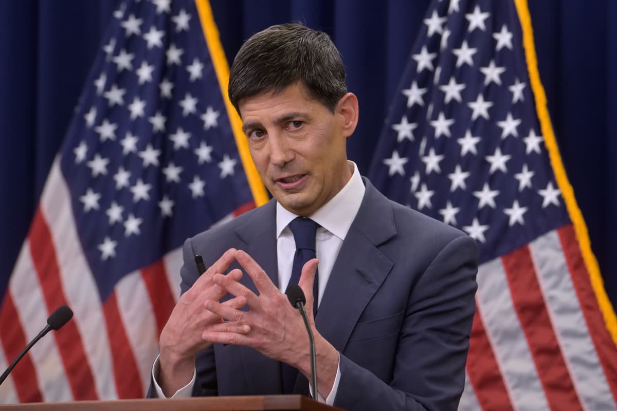 The Federal Reserve chairman, Kevin Warsh, speaks during a news conference following the Federal Open Market Committee meeting, June 17, 2026, at Washington.