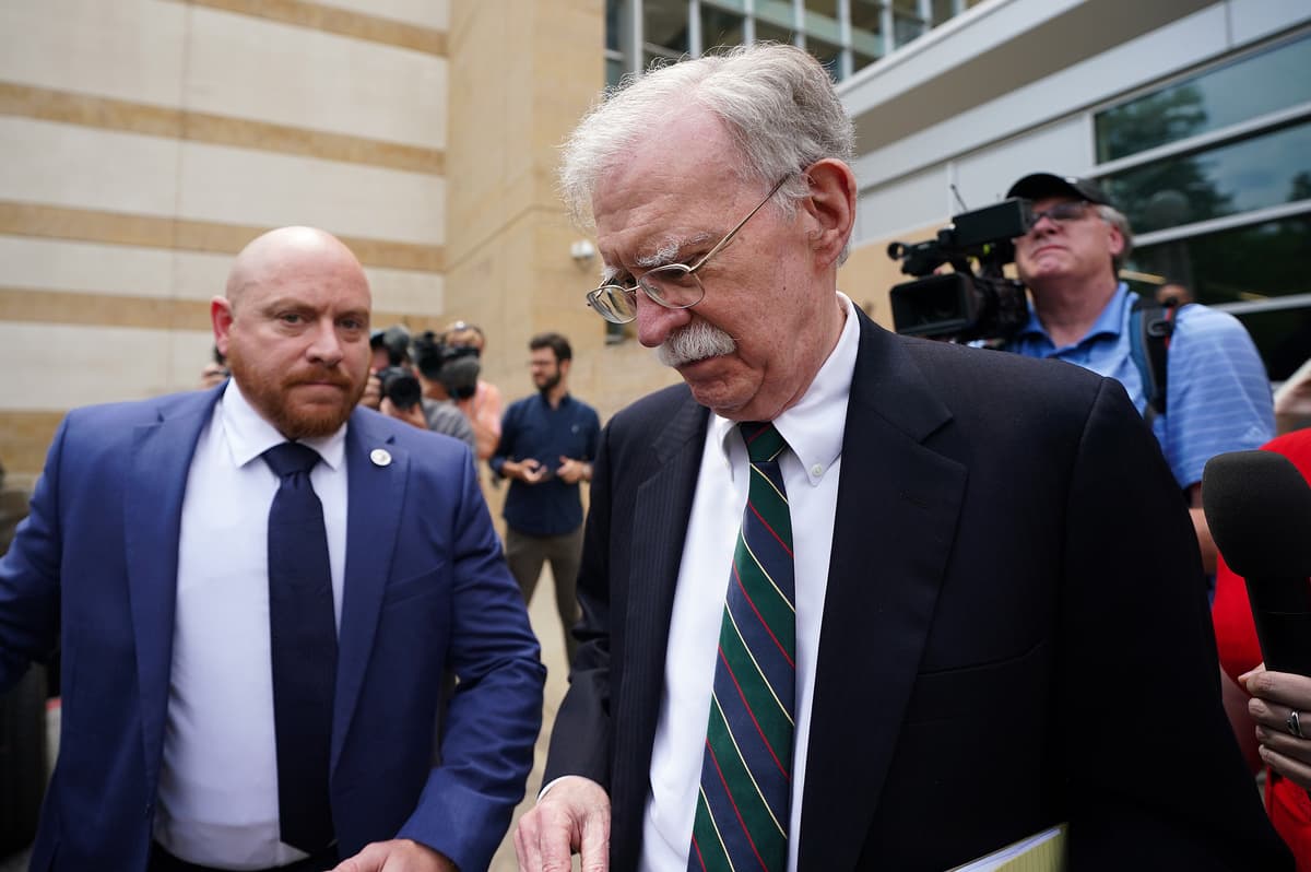 A former national security adviser, John Bolton, departs United States District Court for the District of Maryland at Greenbelt, Maryland, after a plea deal hearing on June 26, 2026.