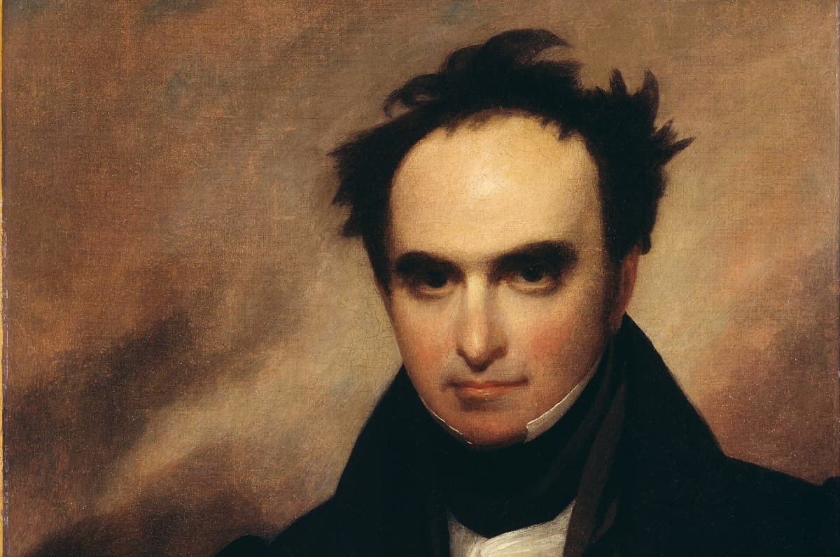 Francis Alexander's portrait of Daniel Webster, detail, 1835.