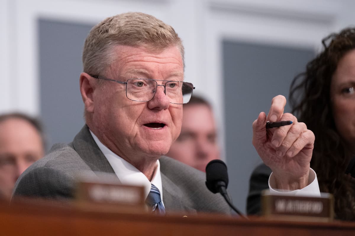 Representative Mark Amodei speaks during during a House Committee on Appropriations and Subcommittee on Homeland Security Hearing with the Budget Hearing Department of Homeland Security on Capitol Hill on April 16, 2026.