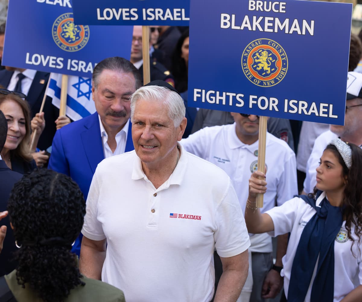 Bruce Blakeman is seen at the 2026 Israel Day Parade on May 31, 2026 at New York City.  