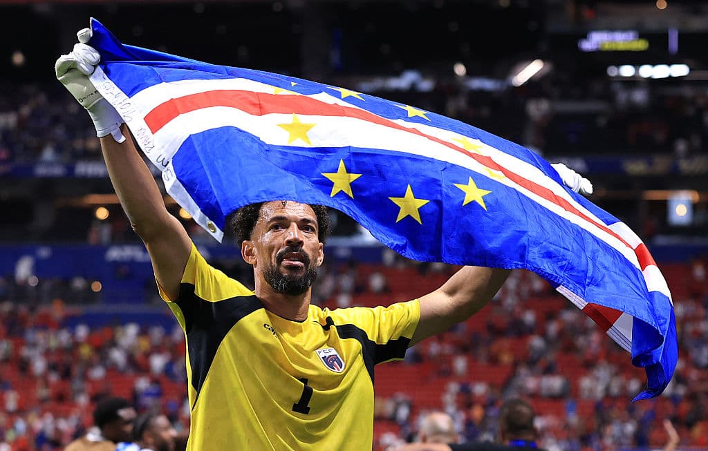 Cabo Verde goalkeeper Vozinha after the 0-0 draw with Spain at the 2026 FIFA World Cup.