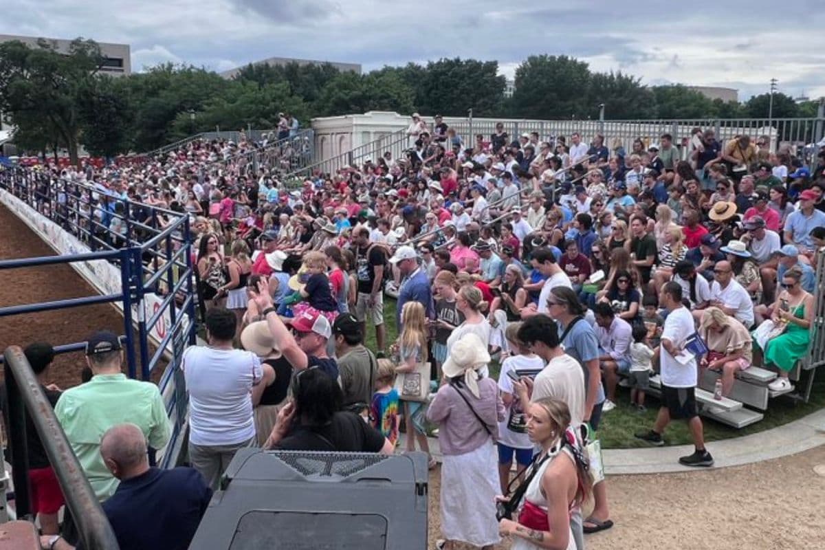 Freedom 250 organizer Rebecca Reiser shares a crowd shot from the rodeo at the Great American State Fair on June 27, 2026.
