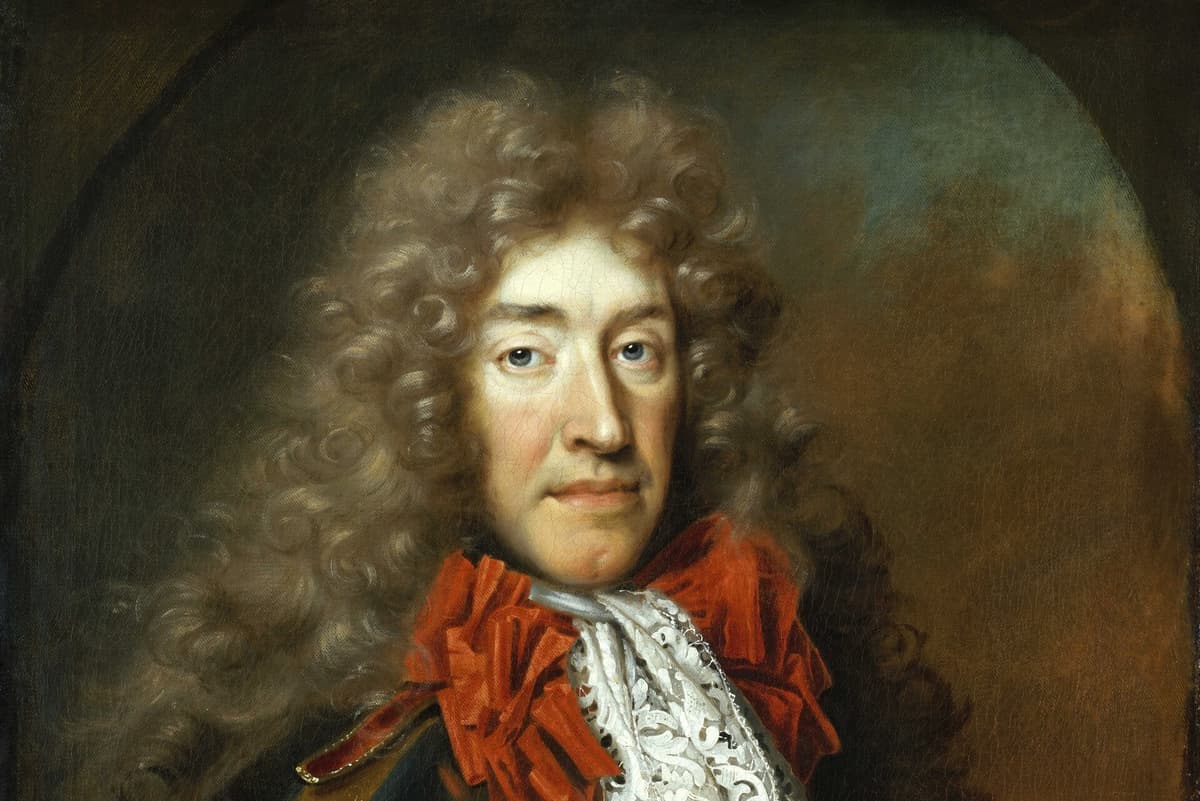 Detail of Nicolas de Largillière's portrait of James II, whose ouster paved the way for the American Revolution.  