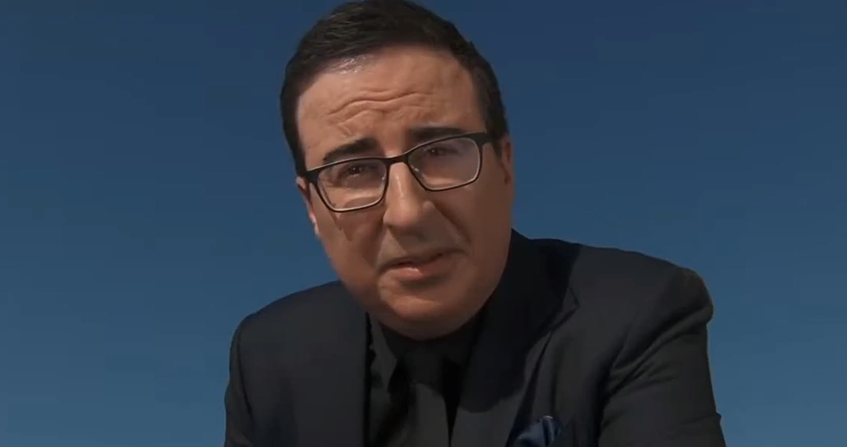 This screenshot is from a promotional clip of 'General Hospital' promoting an episode arc featuring late-night comedian John Oliver.