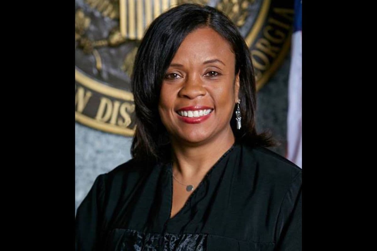 Judge Eleanor Ross in robe with the official seal from the U.S. District Court for the Northern District of Georgia.