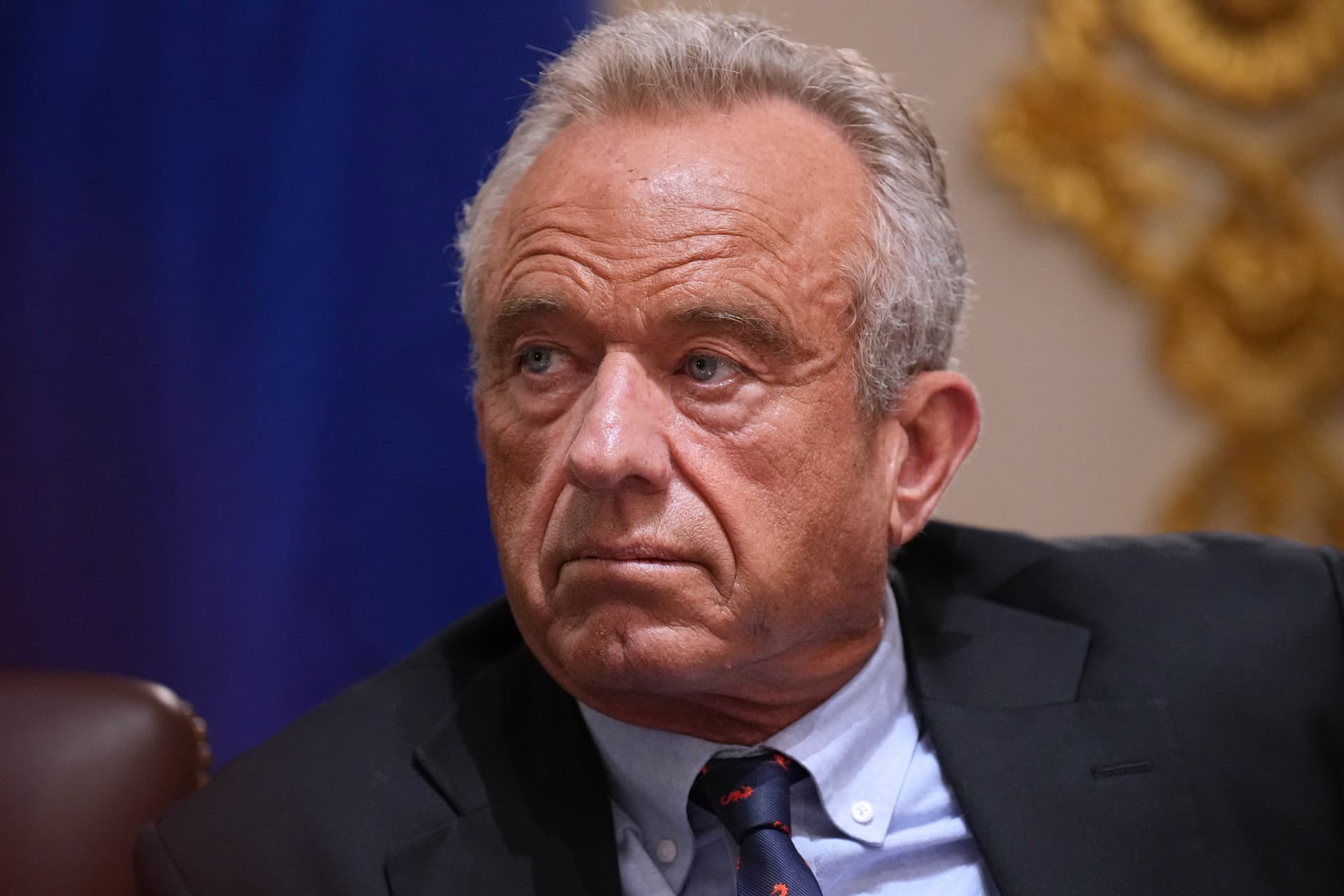The secretary of Health and Human Services, Robert F. Kennedy Jr., listens during a Cabinet meeting at the White House on May 27, 2026. 