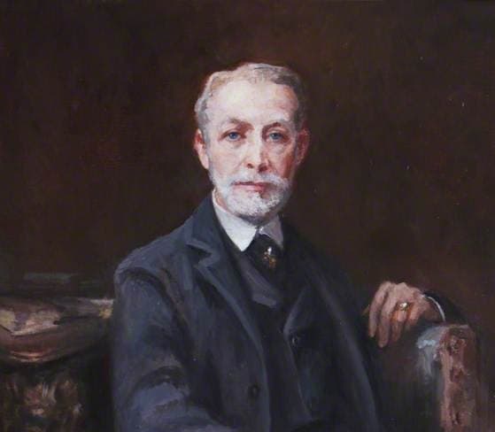 'Baron Edmond de Rothschild,' by Aimé Morot, c. 1900. Detail.