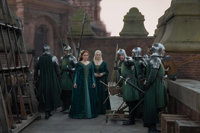 Olivia Cooke and Phia Saban in 'House of the Dragon.'