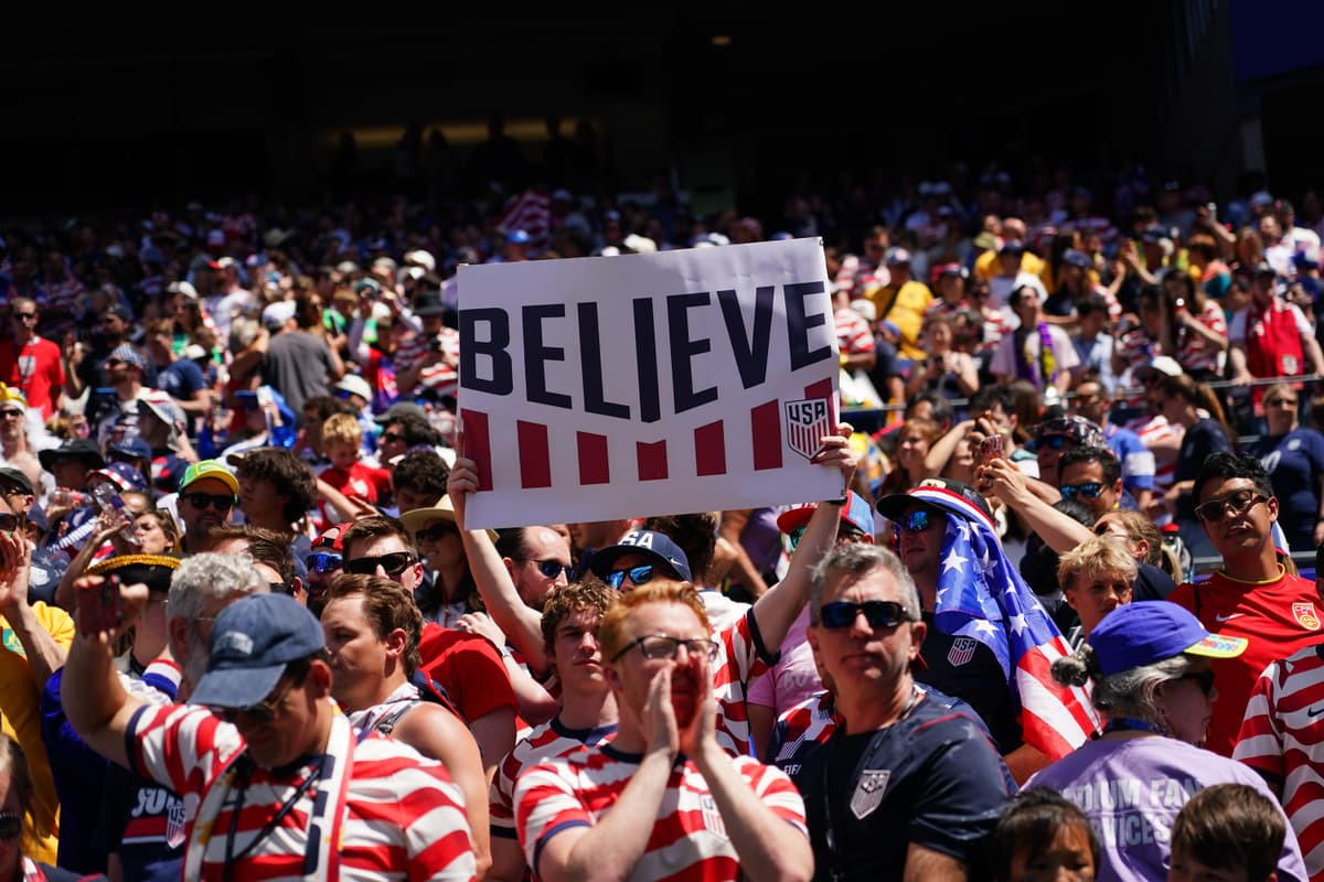 Fans react after the World Cup Group D soccer match between the United States and Australia at Seattle, June 19, 2026. 
