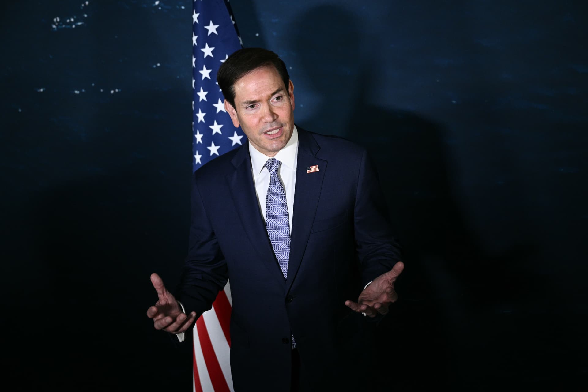 Secretary of State Marco Rubio speaks during a press conference on the sidelines of the Association of Southeast Asian Nations foreign ministers' meeting at Manila, Philippines, on July 22, 2026.