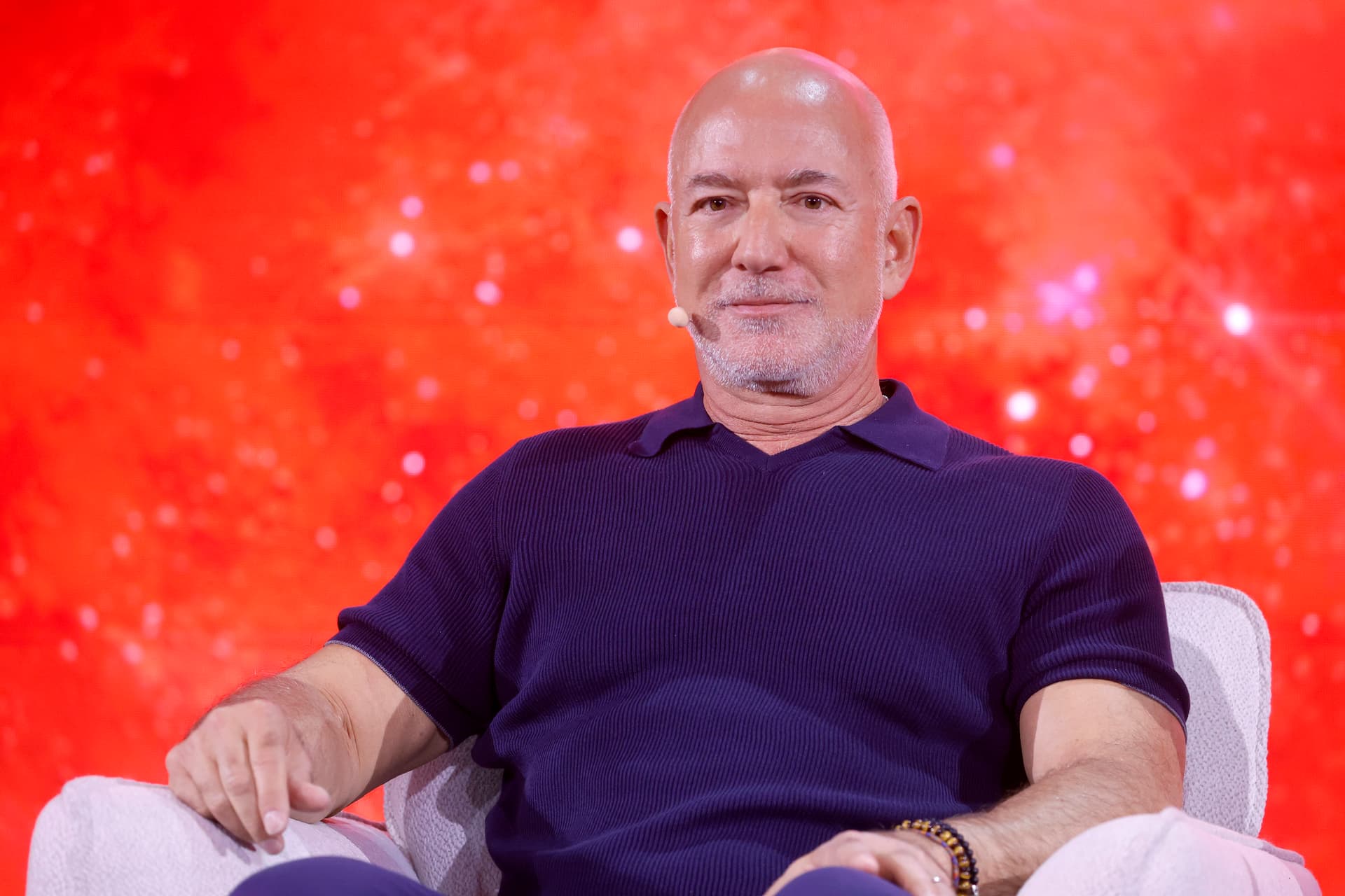 The Amazon founder, Jeff Bezos, attends the Viva Technology show at Parc des Expositions at Paris on June 17, 2026.