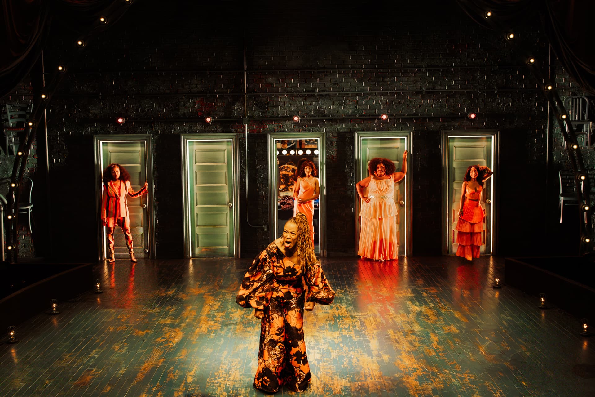 Dominique Fishback, Kecia Lewis, Kerry Washington, Danielle Pinnock, and Kara Young in 'The Whoopi Monologues.'