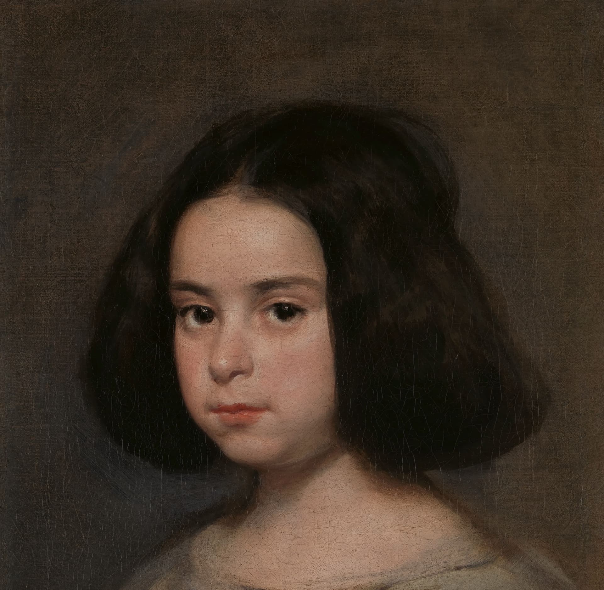 'Portrait of a Little Girl' by Diego Velázquez, 1638-1642. Detail.