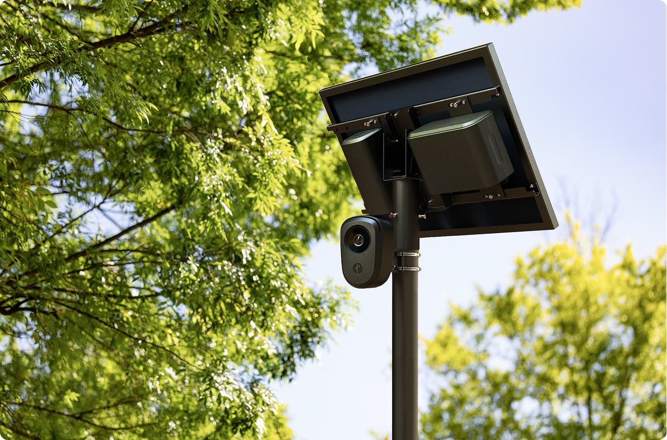 A Flock license plate reader.