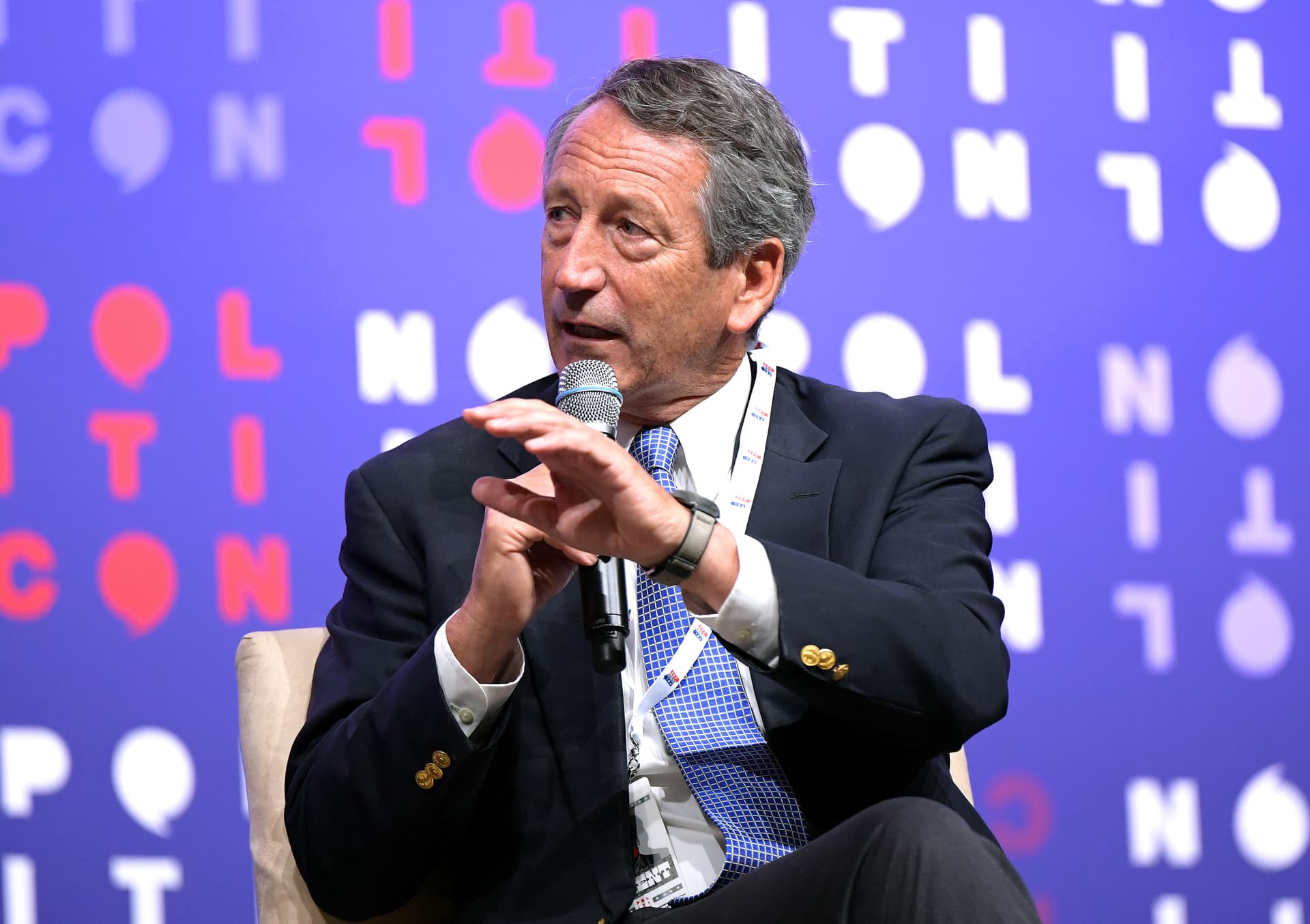 Mark Sanford speaks onstage during the 2019 Politicon at Music City Center on October 26, 2019 in Nashville, Tennessee. 