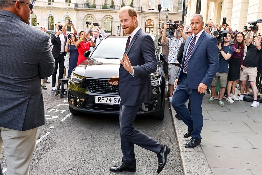 Prince Harry, Duke of Sussex at Chatham House on July 07, 2026 at London, England. 