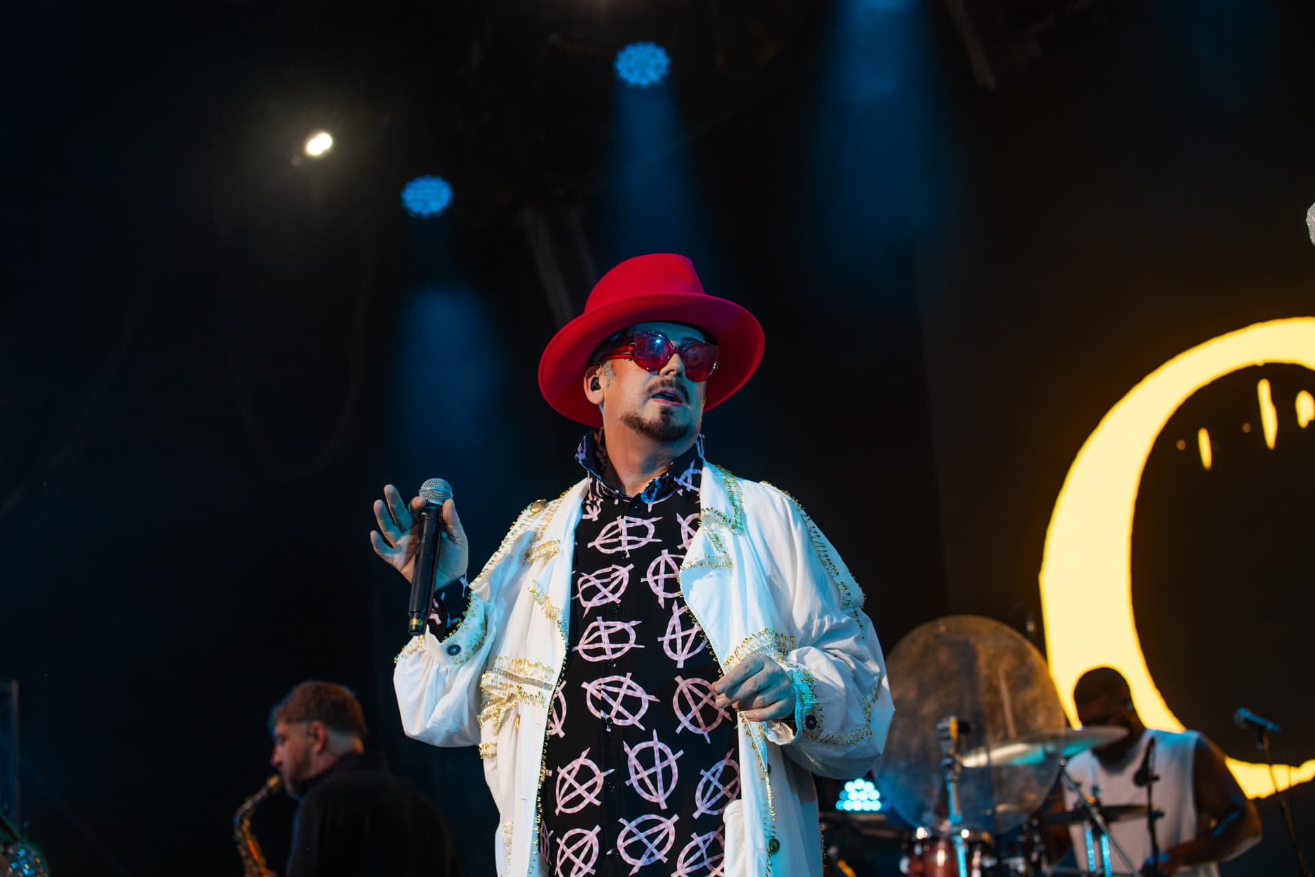 Boy George performs on stage during Henley Festival 2026 at Mill Meadows on July 8, 2026 in Henley-on-Thames, England.