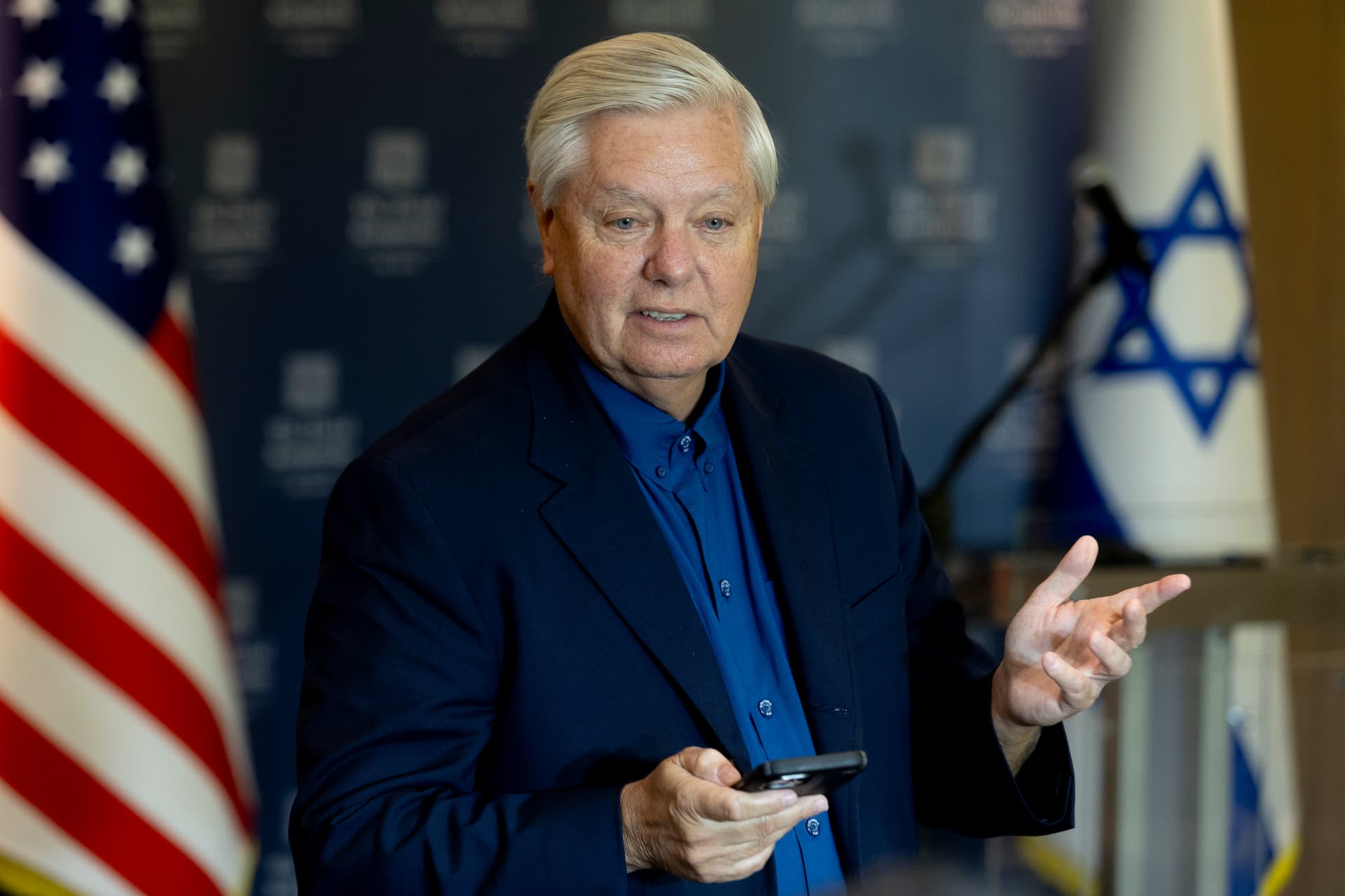 Senator Lindsey Graham on August 28, 2025 at Tel Aviv.