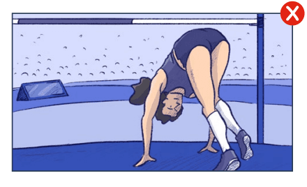 An inappropriate image of a female athlete.