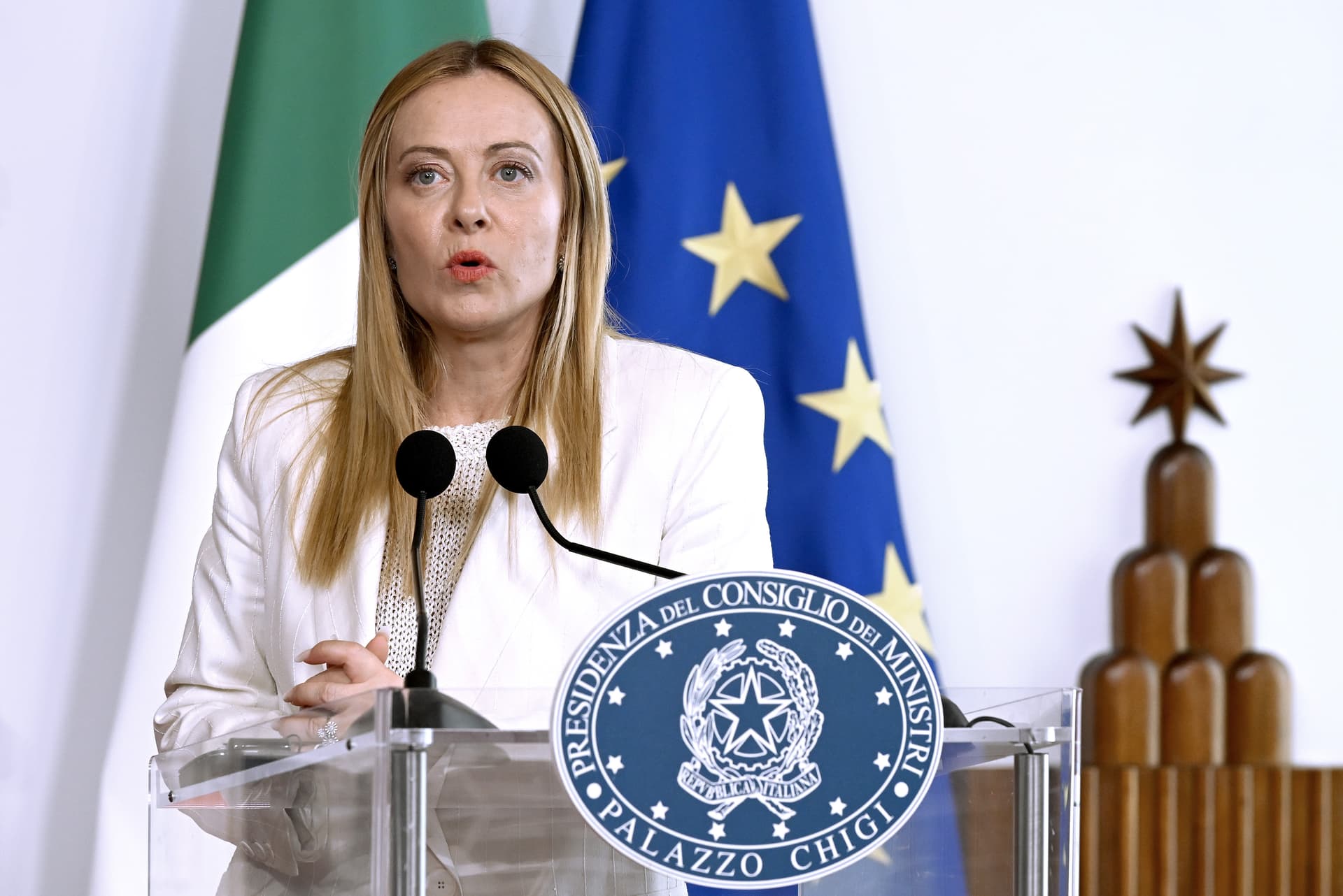 Prime Minister Giorgia Meloni on July 20, 2026 at Rome.