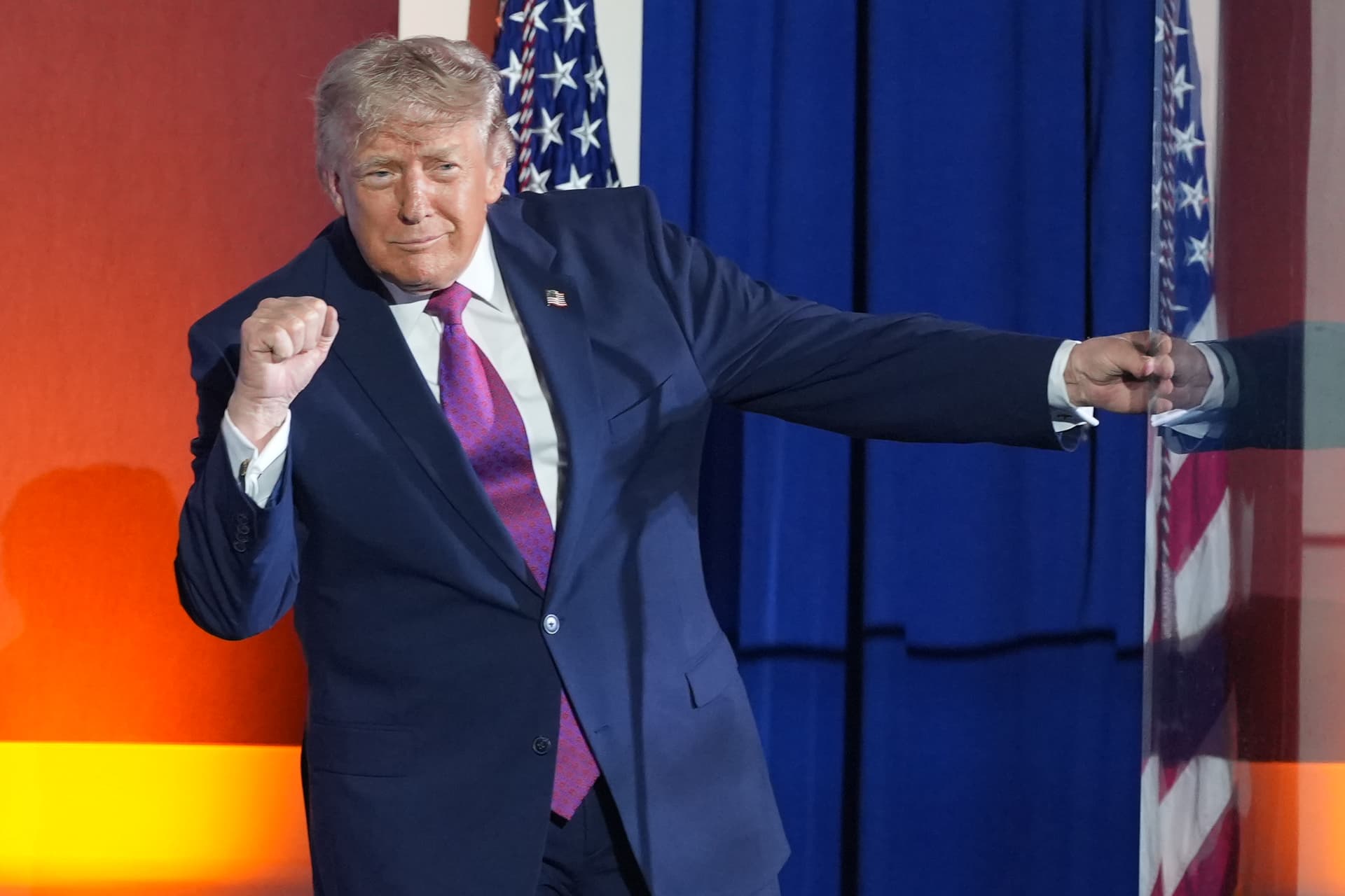 President Trump after speaking at Mount Rushmore National Memorial, July 3, 2026. 