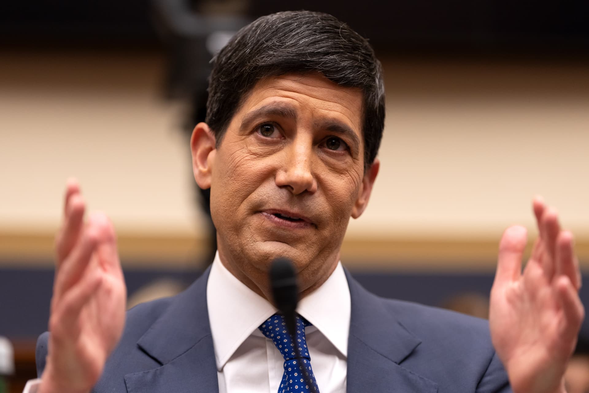 The Federal Reserve chairman, Kevin Warsh,  on Capitol Hill, July 14, 2026.
