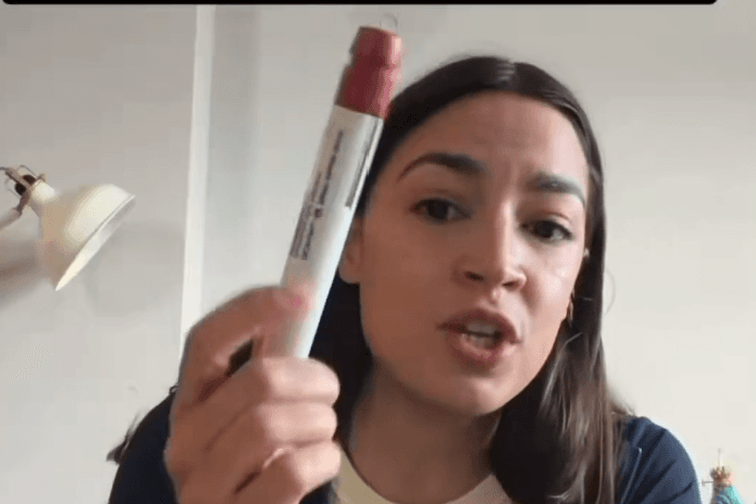 Representative Alexandria Ocasio-Cortez displays a hormone injection pen used for fertility treatments in a video she posted to X on August 8, 2026.