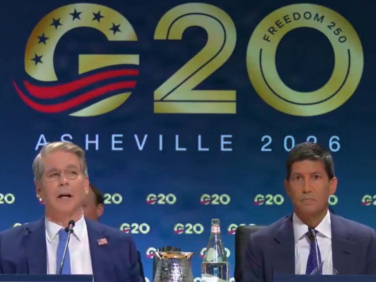 Treasury Secretary Scott Bessent addresses the G20 Summit at Asheville, North Carolina on August 31, 2026, alongside Federal Reserve Chairman Kevin Warsh. 