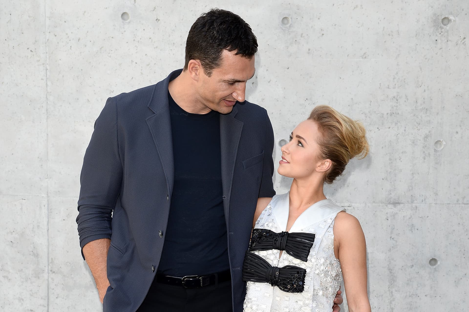 FILE: Wladimir Klitschko and Hayden Panettiere attend the Giorgio Armani show during Milan Menswear Fashion Week Spring Summer 2014 on June 25, 2013, at Milan, Italy.  