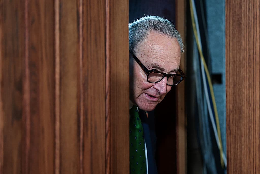 Senator Chuck Schumer  at the National Press Club on July 30, 2026 at Washington, DC. 
