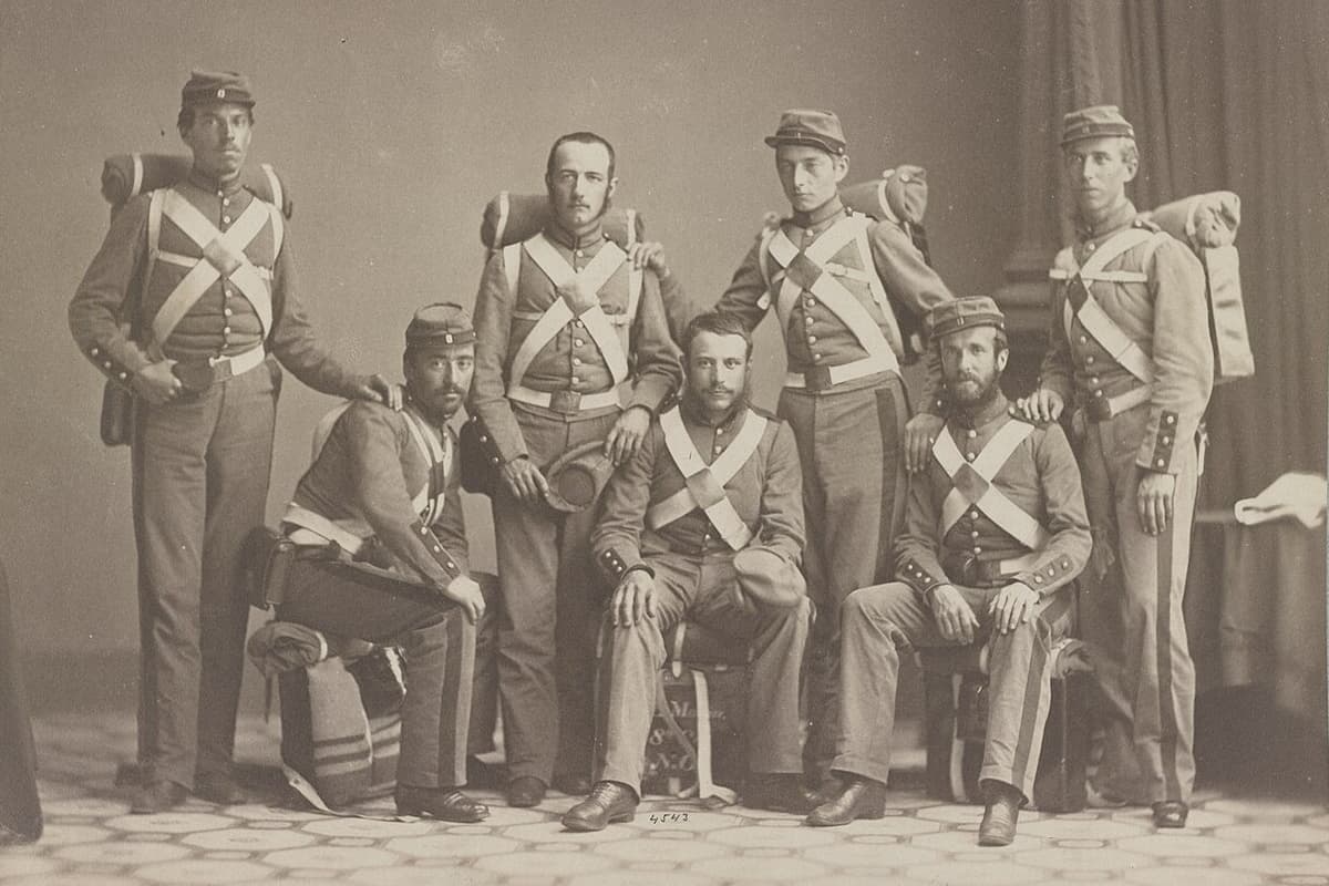 Members of the 8th New York State Militia during the Civil War.