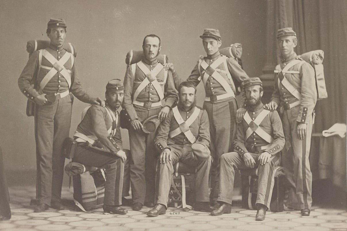 Members of the 8th New York State Militia during the Civil War.