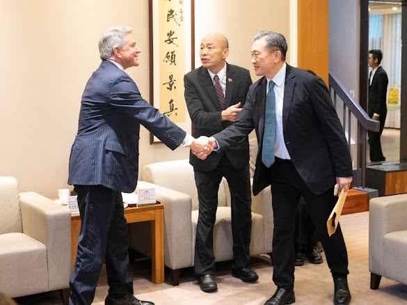 Representative Michael McCaul meets with the Legislative Speaker of Taiwan and a ruling party lawmaker at Taipei on August 5, 2026.