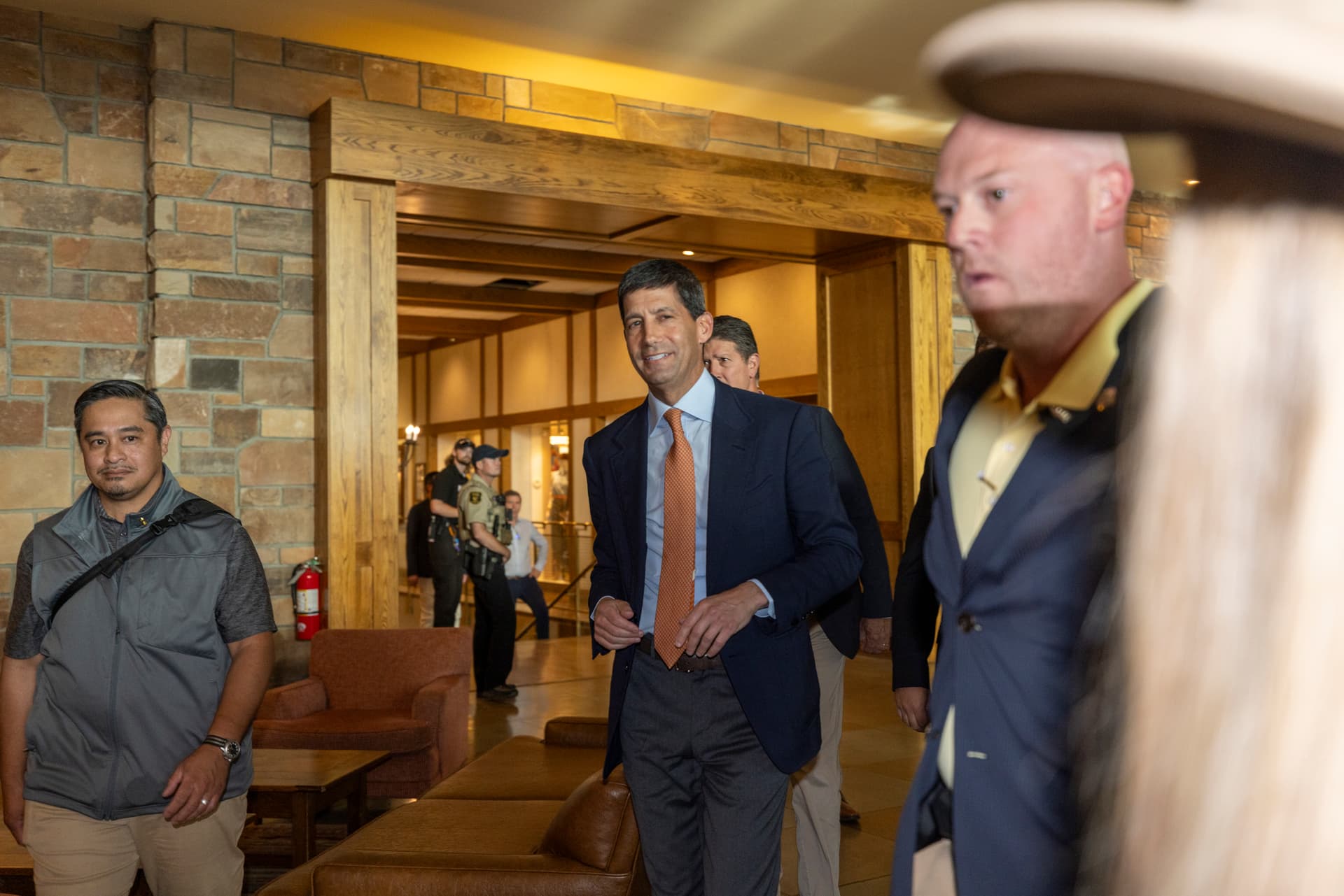 The Federal Reserve chairman, Kevin Warsh, attends a dinner at the Jackson Hole Economic Symposium at Jackson Hole, Wyoming, on August 27, 2026.