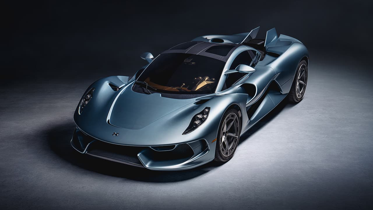 The $2.5 million Hennessey Blackbird comes with a V8 engine and stick-shift manual transmission. 