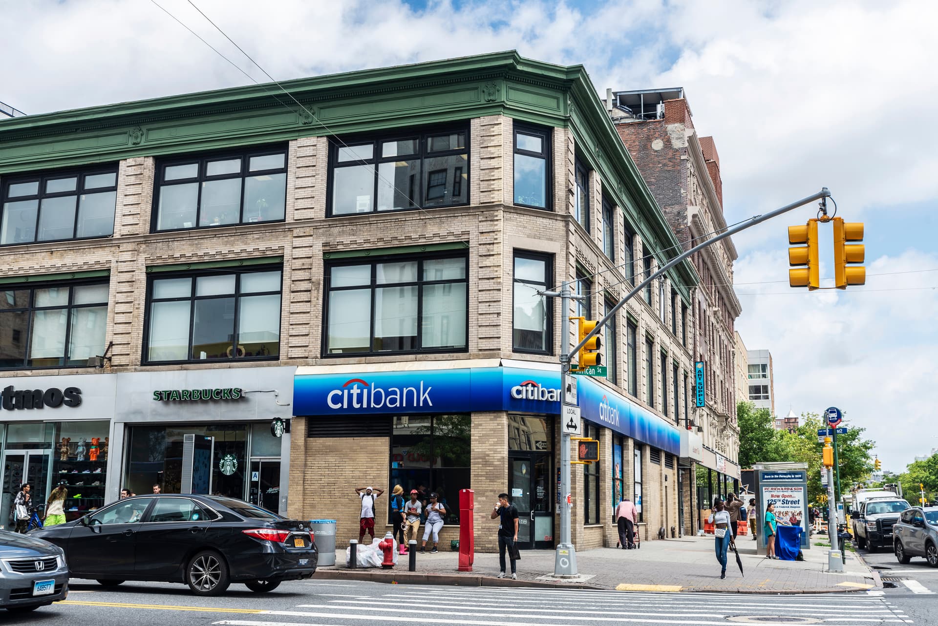 A Citibank branch at Harlem, New York City, in 2018.