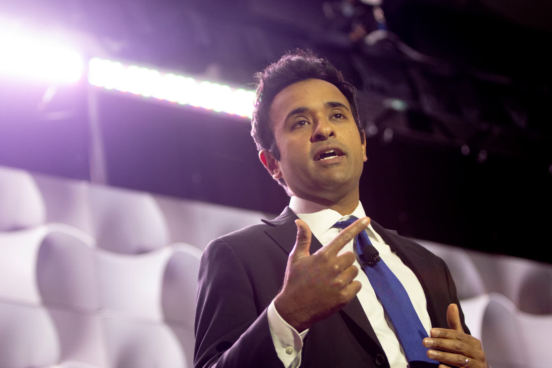Candidate for governor of Ohio, Vivek Ramaswamy speaks at the Gigawatt Summit on May 22, 2026 at Park City, Utah. 