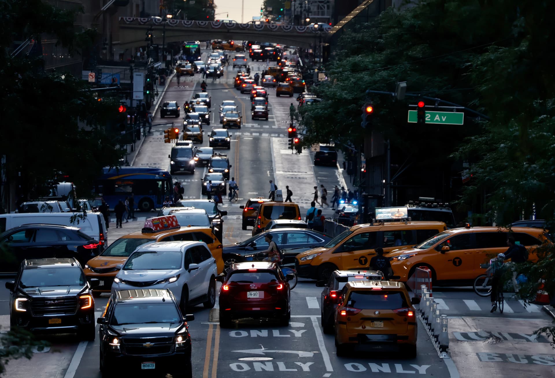 Traffic in Manhattan.