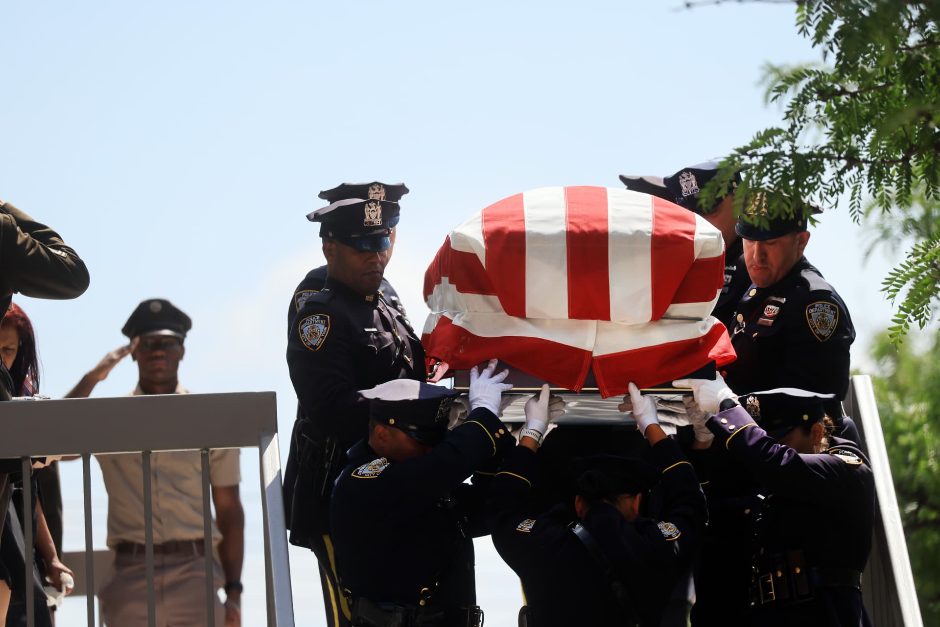 The casket of Army Sgt. Angel Rampersad, who was killed in the attack on Muwaffaq Salti Air Base in Jordan. 